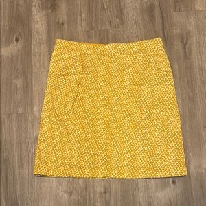 Boden Vibrant Yellow Patterned Skirt